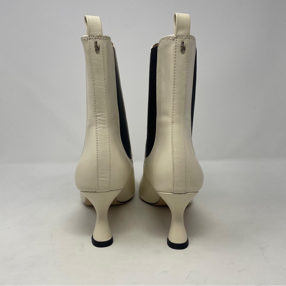 Sam Edelman Lani Kitten Heel Leather Ankle Boots in Ivory - NWT - Picture 10 of 12